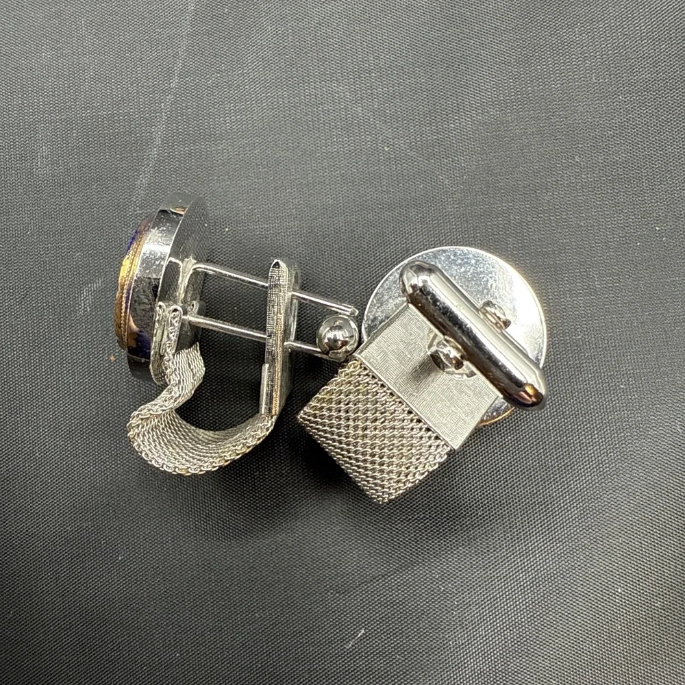 LOT-US Coast Guard Auxillary Lapel Pin Silver & Gold Tone,‎ cufflinks, tie tacks
